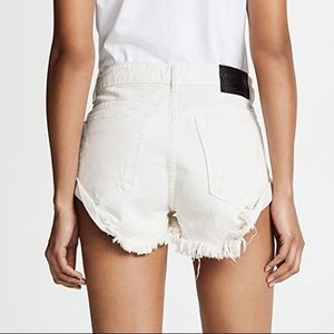 One Teaspoon Worn White Bandit Short